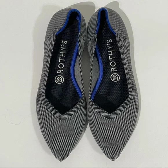 Rothy's The Point Cloud Grey 8.5 Womens Flats Retired Color - Picture 3 of 13